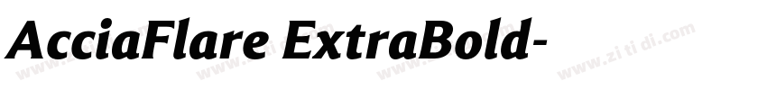 AcciaFlare ExtraBold字体转换